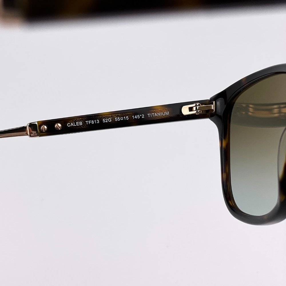 TOM FORD FT0813 Caleb 52G Sunglasses Brown Gradient Titanium Men - Picture 9 of 9